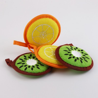 HOT SALE Multi-function Household Kitchen Washing Scouring Pads Microfiber Kiwifruit Cleaning Sponge